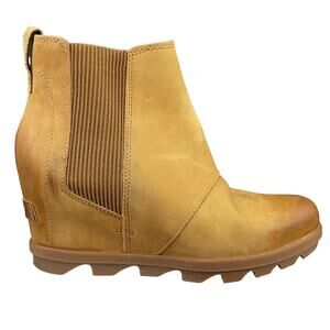 Sorel Women's Joan Of Arctic Brown Suede Hidden Wedge Boot Size US 8